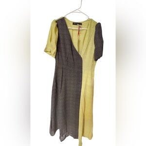 Baloot Black & Yellow Pooka Dot Dress